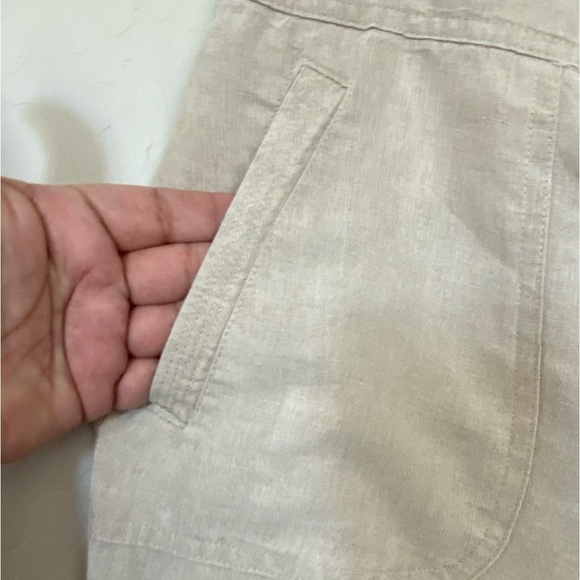 Charter Club Beige Linen Capri Pants Size 16 - Picture 5 of 9